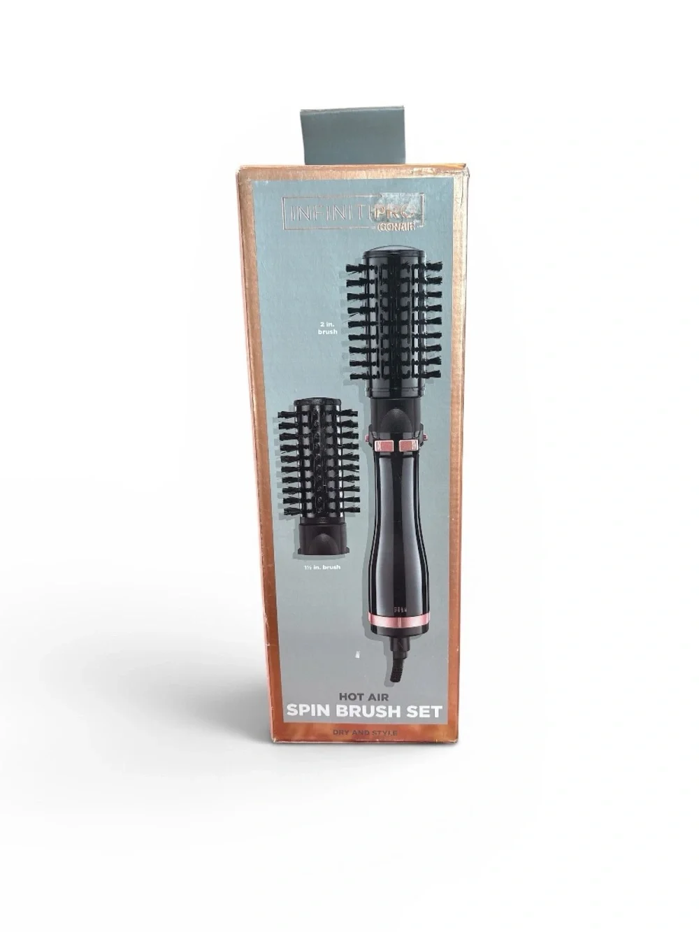 Conair InfinitiPRO 2-in-1 Hot Air Spin Brush Set Open Box